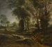 Landskapsbild av kvällen med trälastbil - Peter Paul Rubens — vy av konstverket