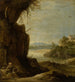 Landskap i söder med Saint Antoine l'Ermite - David Teniers den yngre — vy av konstverket