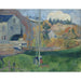 Reproduktion av målningen Landskapsmålning i Bretagne, Le Moulin de David - Paul Gauguin