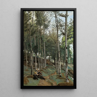 Bretonskt landskap - Jean-Baptiste Camille Corot | Konsttryck Tavla Väggdekoration affisch kopia