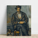 Reproduktion av målningen Landsbygdsmänniska sittande - Paul Cézanne