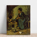 Reproduktion av målningen av bonden som lagar mat - Vincent van Gogh