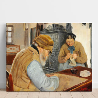 Paysans dans le village de Ring - Laurits Andersen Ring | Reproduction Tableau Décoration murale affiche copie