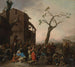 Landsbygdsmän dansande - Johannes Lingelbach — vy av konstverket