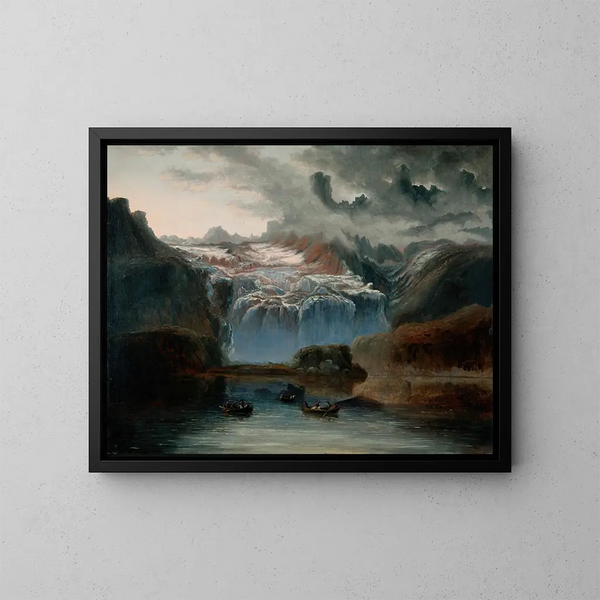 Le glacier de Jostedalsbreen - Peder Balke — inramlat konstverk på väggen