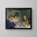 En frukost, konstnären, hans fru och författaren Otto Benzon - Peder Severin Krøyer — inramlat konstverk på väggen