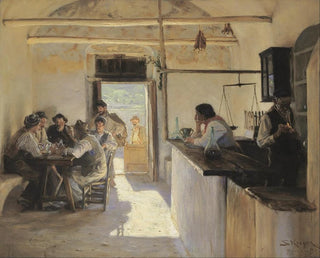 Osteria à Ravello - Peder Severin Krøyer — vy av konstverket