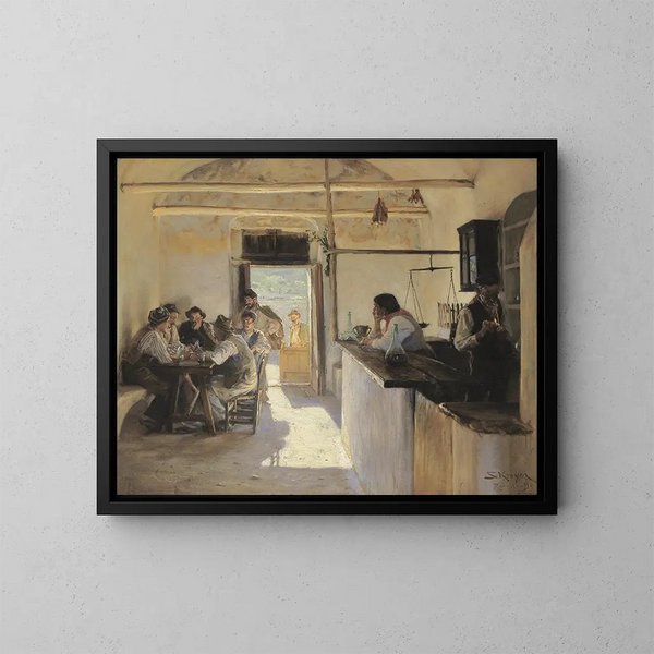 Osteria à Ravello - Peder Severin Krøyer — inramlat konstverk på väggen