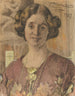 porträtt av en kvinna, troligen Anna Vilhelmine Johanne Dorthea Halberg, gift Bjørner, senare Larsen - Peder Severin Krøyer — vy av konstverket