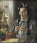 porträttet av konferensens ordförande, S. A. Casse f. Engelbreth - Peder Severin Krøyer — vy av konstverket