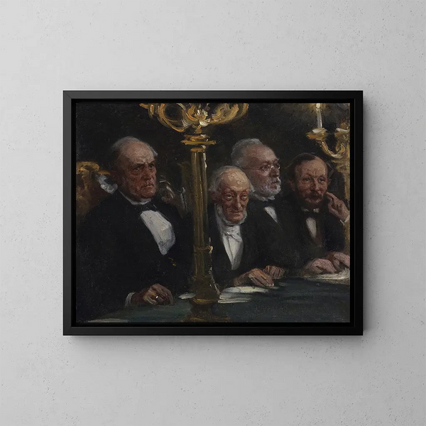 Gruppporträtt - Peder Severin Krøyer — inramlat konstverk på väggen