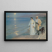 sommarkväll på Skagen-stranden, konstnären och hans fru - Peder Severin Krøyer — inramlat konstverk på väggen
