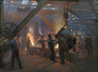 La fonderie de fer Burmeister et Wain - Peder Severin Krøyer — vy av konstverket