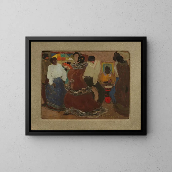 Candombe - Pedro Figari — inramlat konstverk på väggen