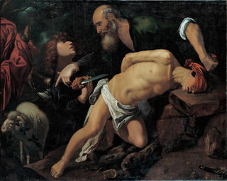 Le Sacrifice d'Isaac - Pedro Orrente — vy av konstverket