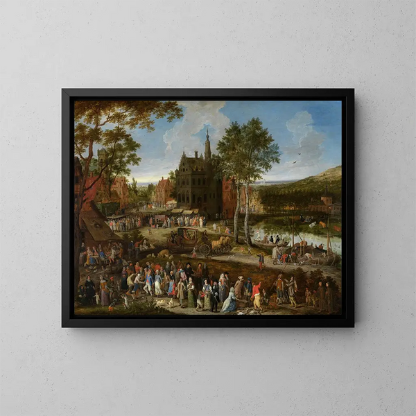 Kermesse flamande - Peeter Gijsels — inramlat konstverk på väggen