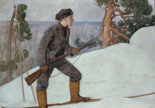Pekka Halonen - The Lynx Hunter.webp