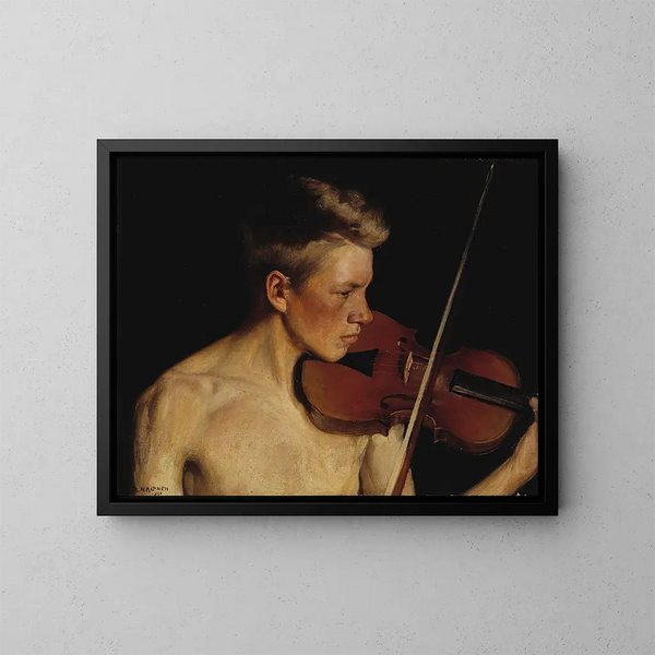 Le Violoniste - Pekka Halonen — inramlat konstverk på väggen