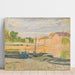 Reproduktion av målningen Péniches vid Marne-floden - Henri Lebasque