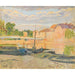 Reproduktion av målningen Péniches vid Marne-floden - Henri Lebasque