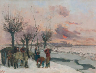 Les Briseurs de glace - Pericles Pantazis — vy av konstverket