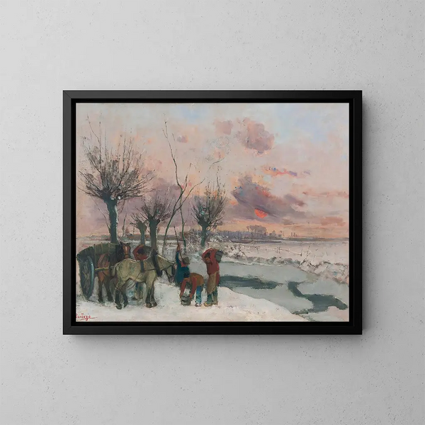 Les Briseurs de glace - Pericles Pantazis — inramlat konstverk på väggen