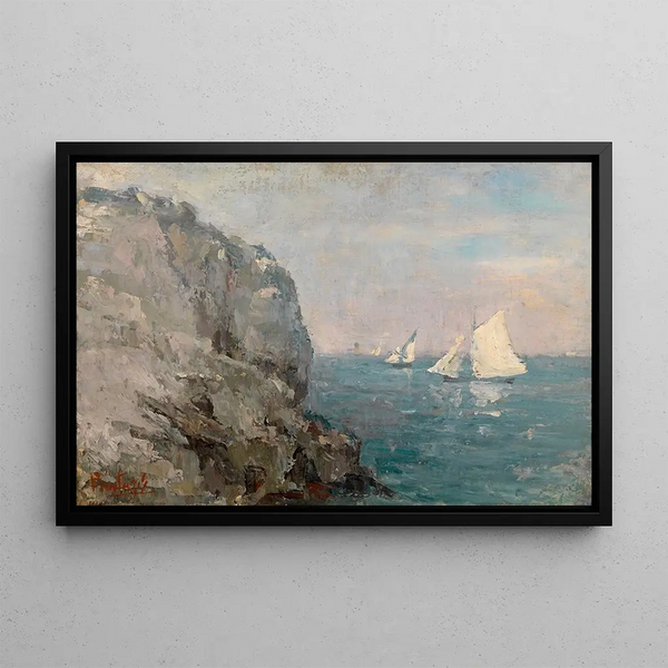 La falaise - Pericles Pantazis — inramlat konstverk på väggen
