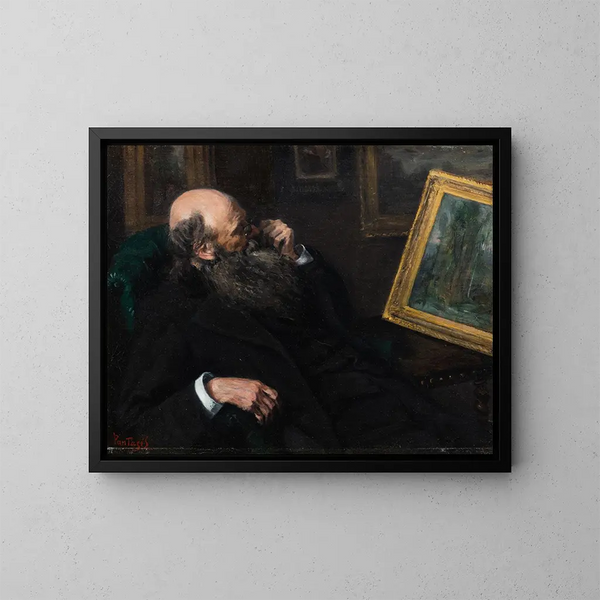 Le connaisseur d'art - Pericles Pantazis — inramlat konstverk på väggen