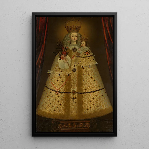 Notre-Dame de Gupulo - Cuzco-peruansk konstnär — inramlat konstverk på väggen