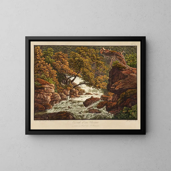 Cascade d'eau Chéret - Peter Birmann — inramlat konstverk på väggen