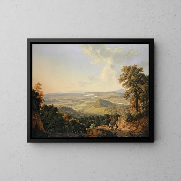 Vue de la carrière de Muttenz vers Bâle - Peter Birmann — inramlat konstverk på väggen