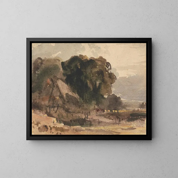 Cottage parmi les arbres - Peter DeWint — inramlat konstverk på väggen