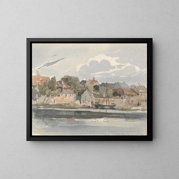Vue de la Tamise à Kingston - Peter DeWint — inramlat konstverk på väggen