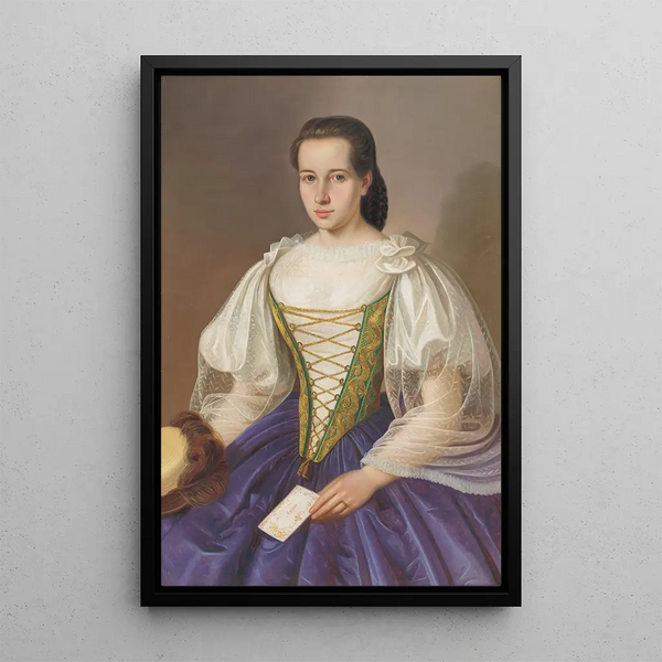 Portrait of Anna Efrnkov - Peter Michal Bohúň — inramlat konstverk på väggen
