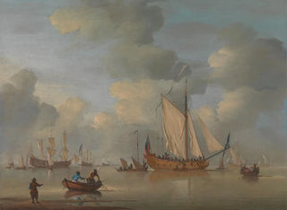 Peter Monamy - An English Royal Yacht Standing Offshore in a Calm.webp