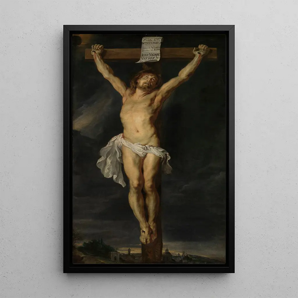 Kristus på korset - Peter Paul Rubens — inramlat konstverk på väggen