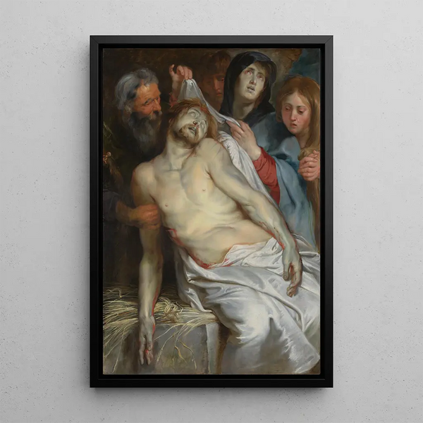Kristus på halmen - Peter Paul Rubens — inramlat konstverk på väggen