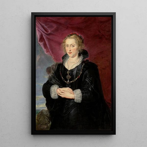 Portrait d'une dame - Peter Paul Rubens — inramlat konstverk på väggen