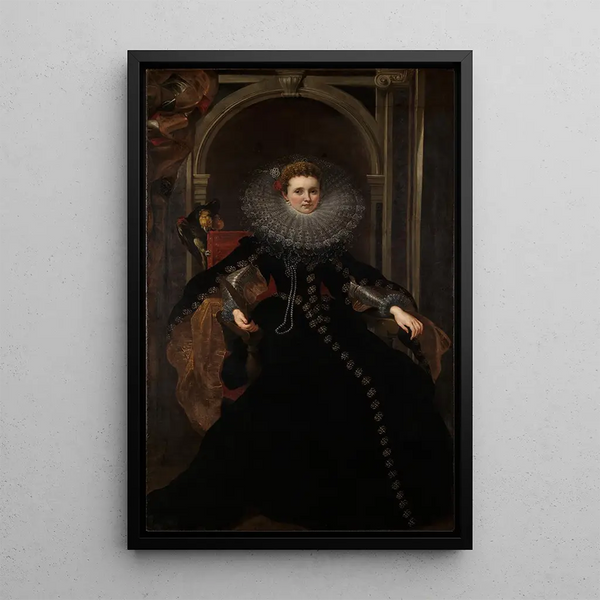 Portrait de Veronica Spinola Serra - Peter Paul Rubens — inramlat konstverk på väggen