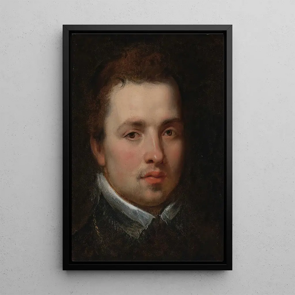 Portrait av en ung man - Peter Paul Rubens — inramlat konstverk på väggen