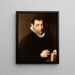 Portrait de Christoffel Plantin - Peter Paul Rubens — inramlat konstverk på väggen