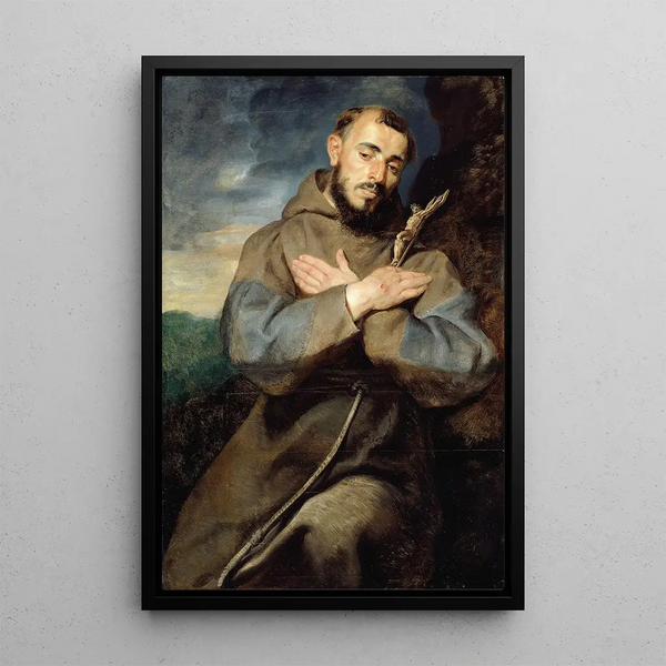 Saint François - Peter Paul Rubens — inramlat konstverk på väggen