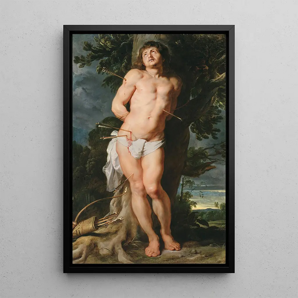 Saint Sébastien - Peter Paul Rubens — inramlat konstverk på väggen