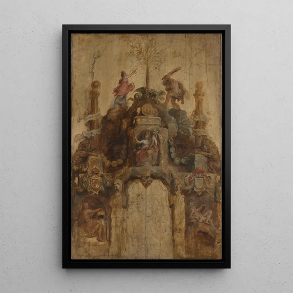 L'Arc de la Monnaie face - Peter Paul Rubens — inramlat konstverk på väggen