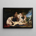 La Mort d'Adonis avec Vénus, Cupidon et les Trois Grâces - Peter Paul Rubens — inramlat konstverk på väggen