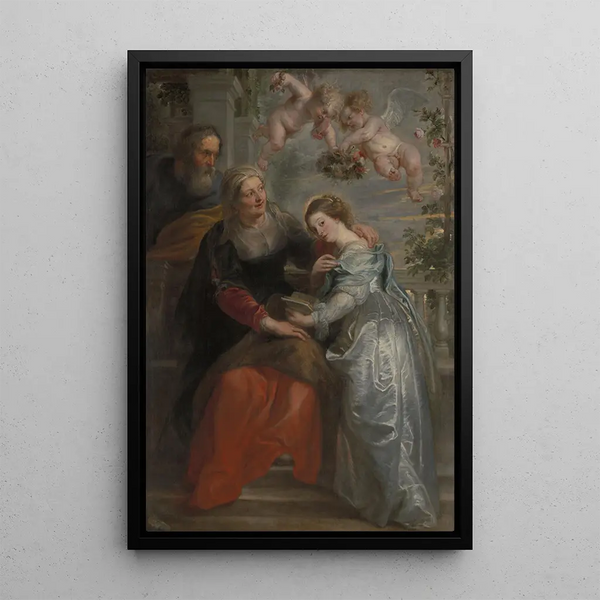 L'Éducation de Marie - Peter Paul Rubens — inramlat konstverk på väggen