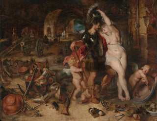 Le retour de la guerre, Mars désarmé par Vénus - Peter Paul Rubens — vy av konstverket