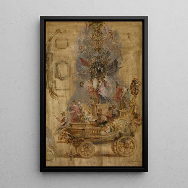 Char triomphal de Kallo - Peter Paul Rubens — inramlat konstverk på väggen