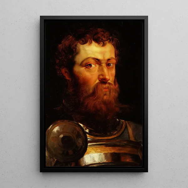 Krigare - Peter Paul Rubens — inramlat konstverk på väggen