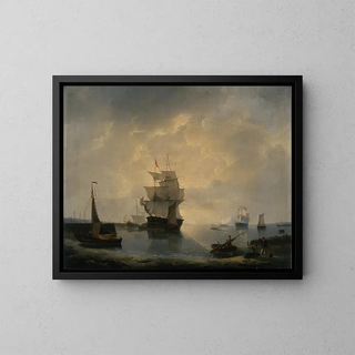 Petrus Johannes Schotel - Sailing Ships in the Harbour.webp